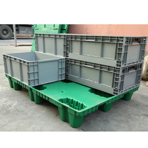 Hdpe heavy duty solid transport industry large logistics collapsible folding plastic pallet box pallet bin