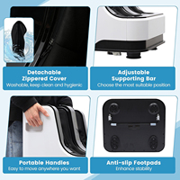 Máquina de Masaje de Piernas y Pies con Control Remoto, Compresión de Aire, Vibración, Dos Motores, Circulación Sanguínea Electrónica, Shiatsu y Calor