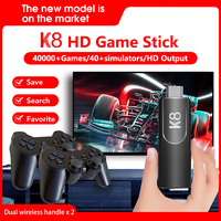 Console de jeu vidéo Topleo Stick HD 64 Go Mini Rétro 40000 Jeux Classiques Portables Stick de Jeu 8K Console 4K