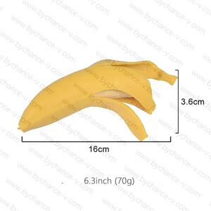 Idée cadeau d'entreprise pour employé pour remonter le moral blagues pratiques jouet réaliste faux fruit presser banane pour soulager le stress - Product Image 6