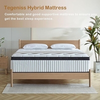 Hot UK Résistant Au Feu Simple Double King Size Lit Matelas Ressort Hybride Gel Mémoire Matelas Dans Une Boîte Avec Topper