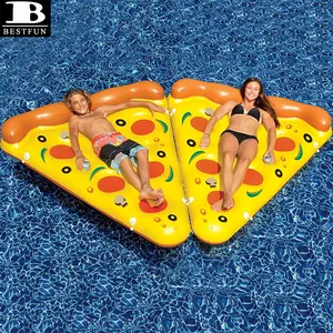 Colchão inflável de plástico durável para pizza, jangada de água, piscina flutuante, ilhas, natação, cama de ar