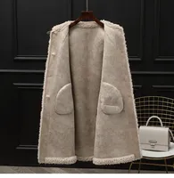 Abrigo de Piel de Oveja para Mujer, Invierno 2026, Largo Medio, Piel de Lana Genuina, JT653