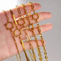 Construisez votre propre charme chaîne collier Bracelet bricolage trombone chaîne boucle à ressort fermeture connectée O lien collier cadeau pour les femmes