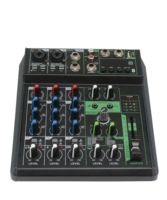 Console de mixage audio analogique professionnelle 6 canaux avec 16 effets DSP, table de mixage compacte pour diffusion en direct