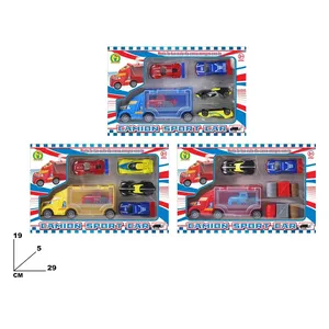 Juego de coches de juguete Camion Sport con 4 mini coches y camión de transporte para niños mayores de 3 años 29x19x5 cm - Product Image 3