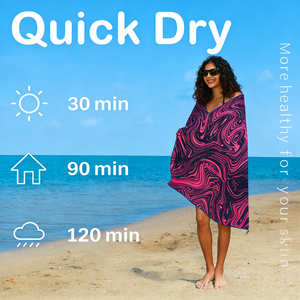 Toallas de Playa Personalizadas de Microfibra con Estampado de Imagen, Color Gamuza, 90% Poliéster, Gruesas, Color Morado, para Mujer - Product Image 4