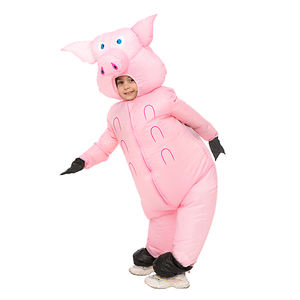 Cerdo inflable traje de Halloween Unisex adulto cuerpo completo cerdo inflable traje de un tamaño (Piggy) Rosa - Product Image 2