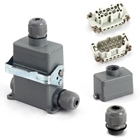 Connecteur industriel robuste BYLJQ HE-010/HE-012 en aluminium et laiton, 24P 32P, inserts de prise mâle/femelle