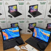 Tablet RAM 2GB ROM 32GB Android 13, PC Tablet dengan Keyboard Mouse Octa Core prosesor 10.1 inci HD layar IPS 5G Wifi