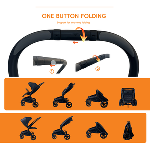 Système de poussette de voyage multifonctionnel pliable en alliage d'aluminium de norme européenne 3-en-1, capacité 20 kg, pour enfants de 3 ans et plus - Product Image 5