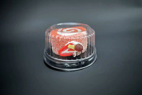 Boîte à gâteau miniature en plastique, matériau PET, petit emballage pour gâteau en forme de dôme