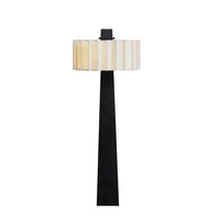 Lampe sur pied de style minimaliste moderne, abat-jour en tissu, lumière LED, commande par bouton, abat-jour blanc/crème pour salon