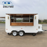 Onlywe Food Cart : Remorque alimentaire mobile entièrement équipée, camion de crème glacée, chariot à hot-dogs, bar à jus, restaurant mobile, remorque à café et à nourriture