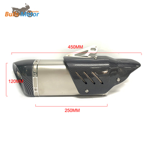 Bulls Motor Universal 51mm motocicleta escape silenciador Akrapov Moto escape silenciador 125CC 250CC 400CC 600CC - Product Image 2