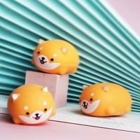 Bestseller transfrontalier : Jouet créatif en TPR Shiba Inu, balle anti-stress, adorable chiot souple, décompression unisexe pour tous les âges