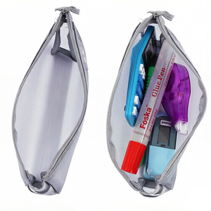 Borse per il Trucco in Nylon FOSKA, Facili da Riporre e Trasportare, Astuccio Trasparente con Chiusura a Zip per Scuola, Ufficio, Casa e Accessori da Viaggio - Product Image 1