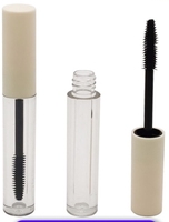 Tube de rouge à lèvres vide en plastique ABS 5 ml, finition mate or rose, avec bouchon à vis, brosse en forme de peigne, couleur personnalisée sérigraphiée