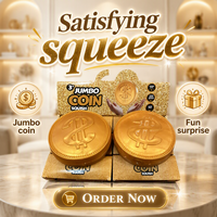 Jumbo Squishy Hot Mogo Gold Coin Squishy Fidget Toy 15CM TPR Slow Rising Sensory Stress Relief Squeeze Toy