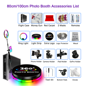 Photomaton vidéo automatique portable à 360 degrés, machine à <span class=keywords><strong>prix</strong></span> 360, plateforme rotative en verre, grand photomaton vidéo pour les événements et les locations - Product Image 4