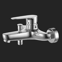 Robinet de baignoire mural monocommande HY-80206031 en cuivre de haute qualité, mitigeur eau chaude et froide pour bain et douche