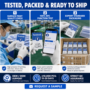 Individueller Acryl-NFC-Social-Media-Zählerständer mit QR-Code-URL für <span class=keywords><strong>Facebook</strong></span>, Instagram, Google, Hotels, Restaurants und Unternehmen - Product Image 4