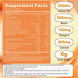 WXW Multivitamin Gummies Cabello Biotina Multivitamin Suplementos <span class=keywords><strong>Natural</strong></span> Multivitamin Gummies En Stock - Product Image 2