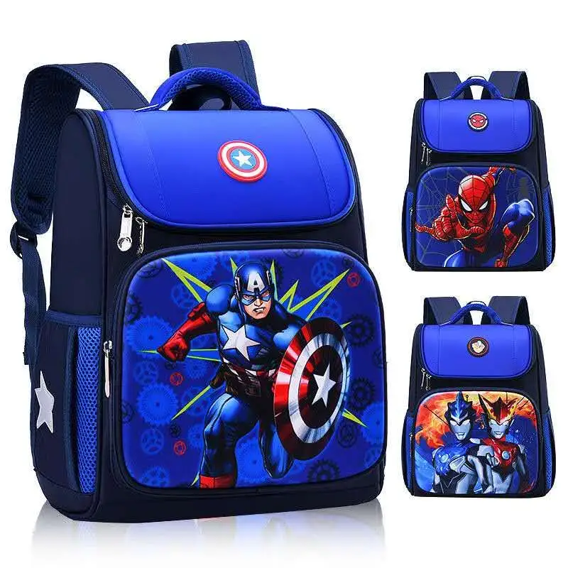 Sacs d'école à la mode pour garçons année 7 enfants sac à dos Mochilas étanche dessin animé bleu petit sac à dos sacs à dos en Nylon enfant A4 50pcs