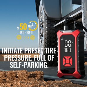 Портативный автомобильный компрессор-помпа 8000 мАч с функцией запуска двигателя 12В и яркой LED-подсветкой для экстренных случаев - Product Image 6