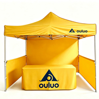 Tente de salon professionnelle hexagonale portable en aluminium 2x2m 3x3m 3x4.5m 3x6m, personnalisable avec logo, en tissu Oxford 600D, directement de l'usine