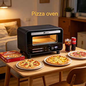 Four à <span class=keywords><strong>pizza</strong></span> électrique Anbolife, chauffe jusqu'à 400 degrés ° Machine à <span class=keywords><strong>pizza</strong></span> multifonctionnelle avec réglage de la température et du temps, OEM - Product Image 3