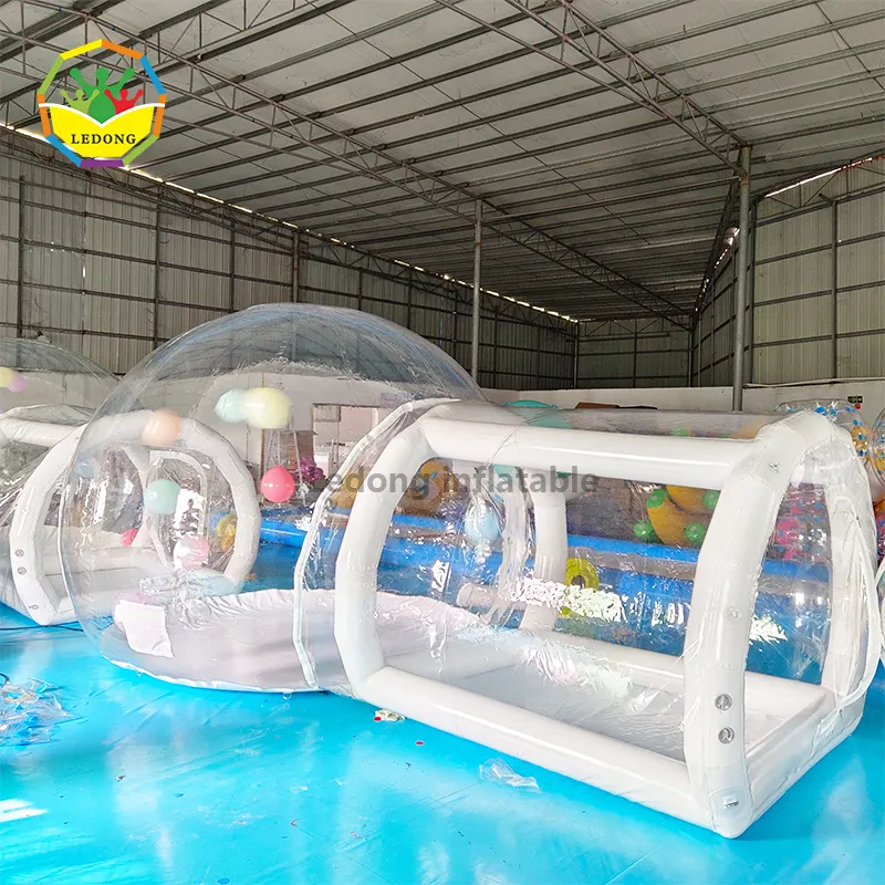Tente gonflable à bulles transparentes Bâche de 10 pieds PVC Ballons de fête pour enfants Maison à bulles Dôme transparent Tentes gonflables à bulles