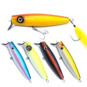 SEASKY – leurre méné en bois de 6 pouces, 65g, pour la pêche au brochet, en eau salée, au saumon - Product Image 1