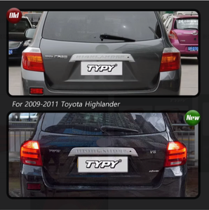 ไฟท้าย LED กันน้ำคุณภาพสูง TYPY สำหรับ Toyota Highlander ปี 2009-2011 วัสดุ PC+ABS ระบบไฟส่องสว่างอัตโนมัติ สำหรับติดตั้งเพิ่มเติม/อัปเกรด - Product Image 2