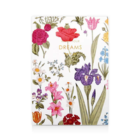 Carnet de notes créatif à pois A5 personnalisable avec motif floral classique pour filles