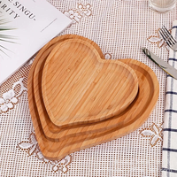 Plateau de petit-déjeuner en bambou émaillé écologique avec logo personnalisé, plat de service jetable pour hôtels, retour à l'école, assiette à dessert, MOQ 1 pièce