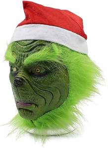 <span class=keywords><strong>Grinch</strong></span> Full Head Latex Mask Sexy Costume de monstre adulte avec chapeau de Noël pour <span class=keywords><strong>Halloween</strong></span> et fête Cosplay Funny Face Mask - Product Image 3