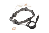 Z-TAC headset taktis tenggorokan MicHeadset dengan tabung Earpiece-hitam headset taktis Softair Z033
