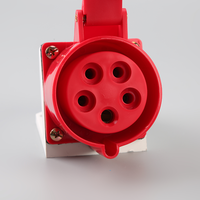 Prise industrielle étanche IP44 mâle/femelle, fiche électrique 380V 16A, 5 broches/5 conducteurs pour connexion électrique, nylon PA/PP