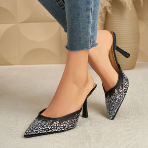 Sandales à talons hauts pour femmes tendance avec des lanières multicolores, confortables pour les femmes - Product Image 5