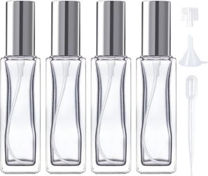 30ml 50ml 1oz <b>Empty</b> Cosmetic Fancy Perfume <b>Bottle</b> square Shape Glass <b>Spray</b> <b>Bottle</b> with Gold Top - Product Image 2