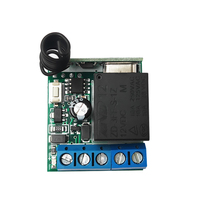 Interruptor de control remoto inalámbrico de 433Mhz DC12v 10A 1ch receptor de relé para puerta enrollable de persiana de garaje de casa inteligente