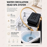 Fauteuil de lavage de cheveux électrique pour spa thaïlandais, table de massage et de pédicure avec circulation d'eau et vapeur intégrée