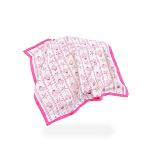 Foulard Quadrato Piccolo con Stella a Cinque Punte e Conchiglia 70x70cm, Leggero e Protettivo dal Sole - Product Image 1