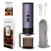 Machine à expresso portable sans fil 15 bars avec fonction auto-chauffante 3-en-1, mini cafetière de voyage pour capsules Nespresso/DG et café moulu