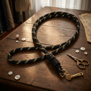 Wholesale Custom Knitted Poly Lanyard Cord with <b>Hook</b> Woven Whistle Cord Uniform Accessory Accoutrement for Ceremonial Use - Product Image 1