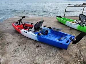 Viking sıcak satış pedalı sürücü balıkçılık kayık yetişkinler için tek üst kayık oturmak dümen sistemi ile