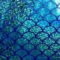 Tissu brocart tricoté métallisé effet écaille de poisson bleu lac, finition bronze laser, pour déguisement de sirène, tissu décoratif, performance scénique