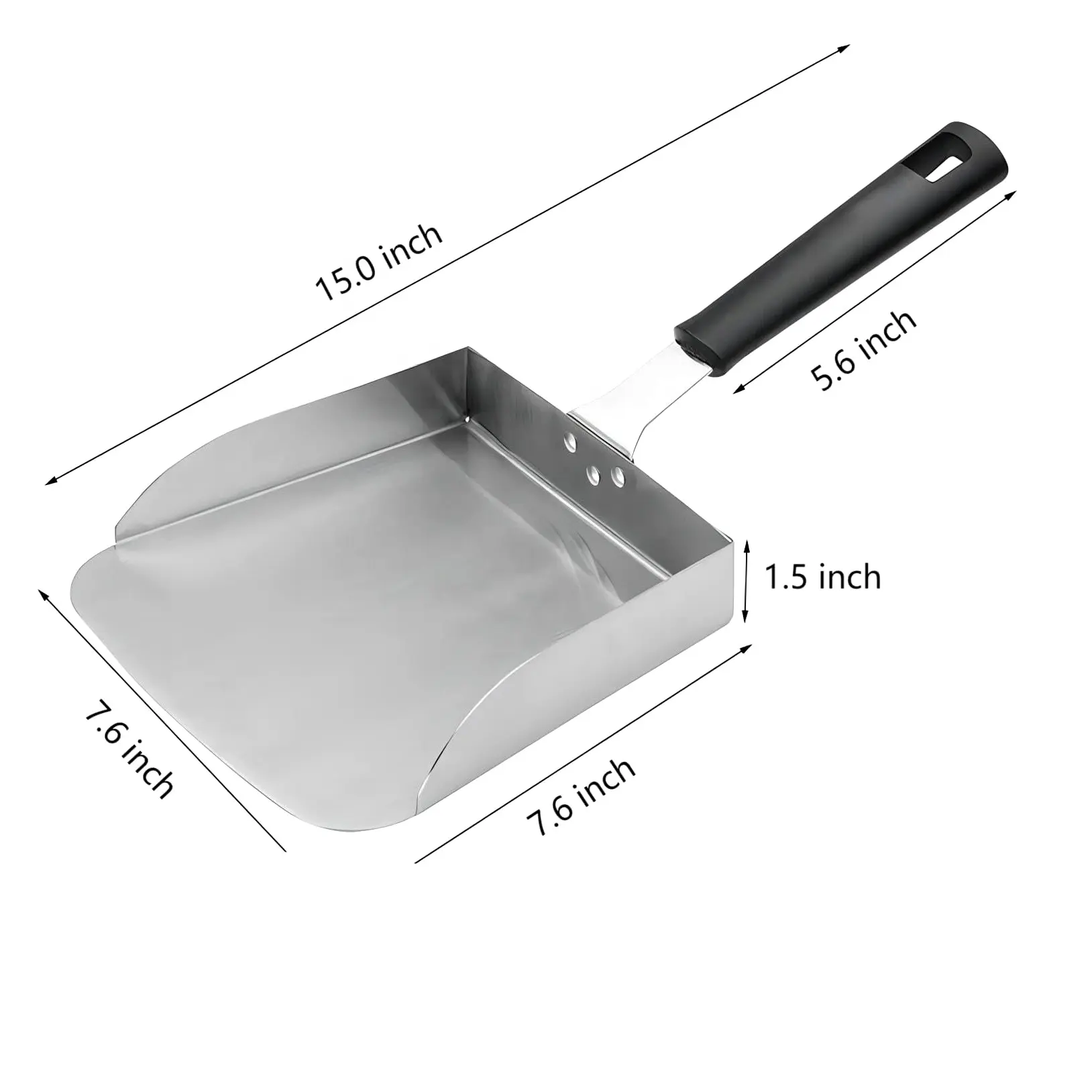 Flat Top Grill lớn thép không gỉ griddle Spatula cho di chuyển thực phẩm