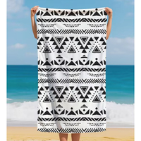 Luxury Microfiber Beach Towel-Super Soft Absorbent Eco-Friendly Quick-Dry Lightweight Disposable with Modern Sports Print